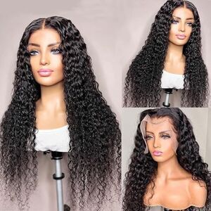 13x6 HD Transparent Lace Front Wigs Human Hair 180 Density 18inches